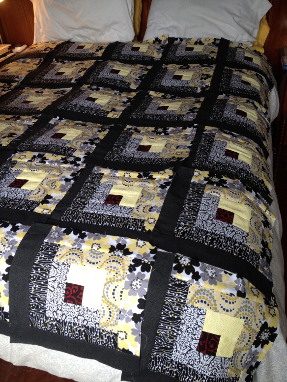 And then there's this project! A king-size Log Cabin quilt!